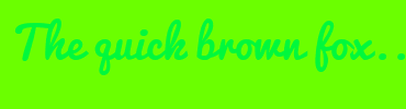 Image with Font Color 00F83C and Background Color 6BFF00